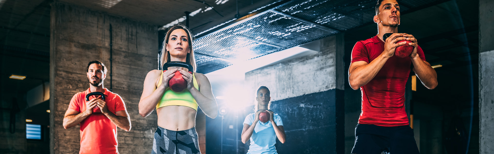 Group of Men and Women Exercising